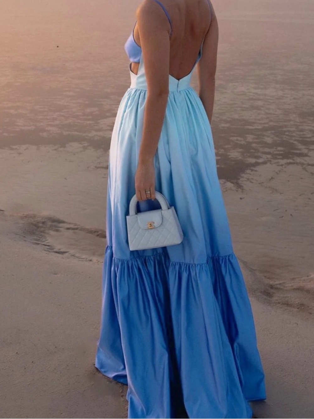 Commense Blue Ombre Maxi Dress Size Medium - Picture 6 of 9